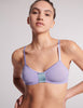 on model image of cotton purple bra