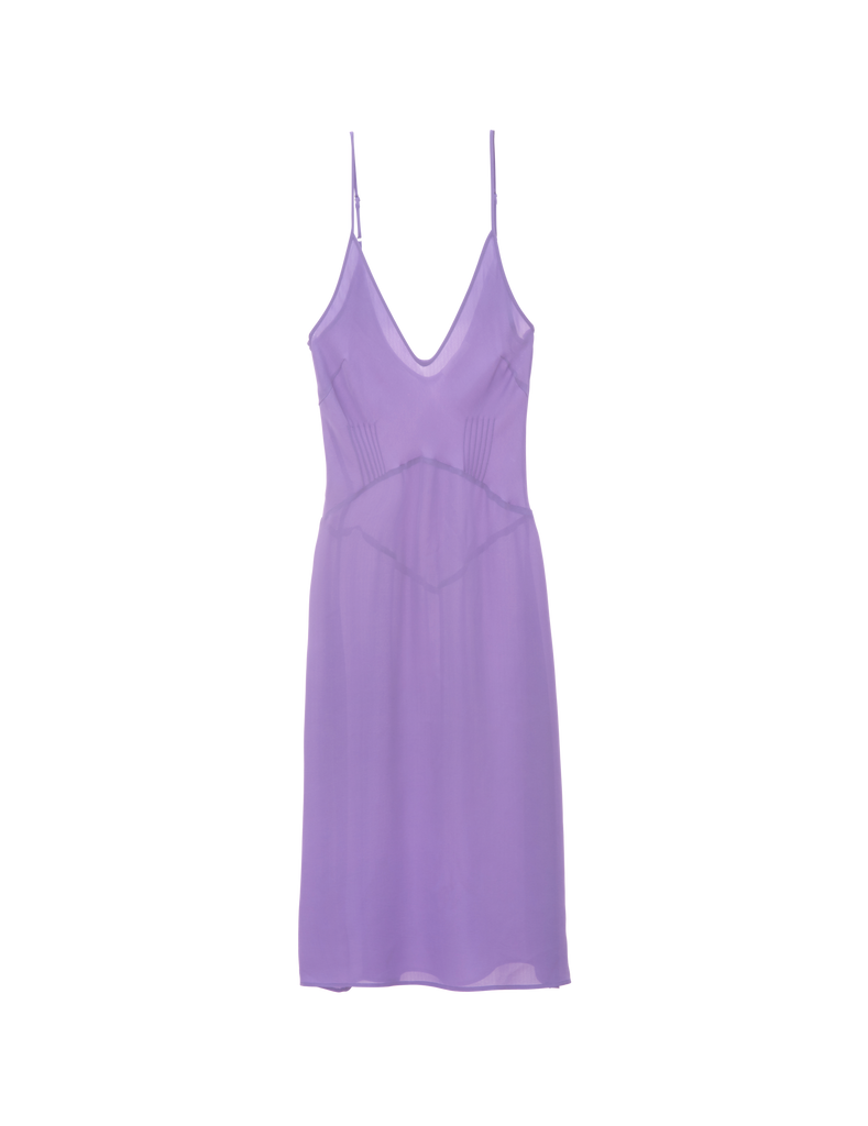 The silk cadel slip in purple.